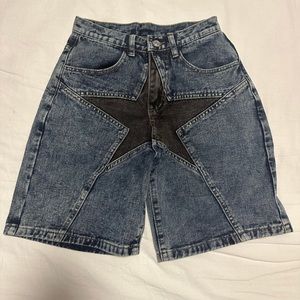 Y2K Star Jean Shorts